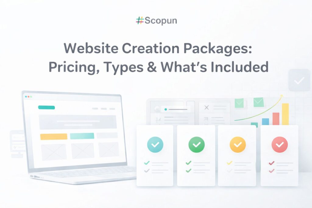 website creation packages pricing types